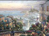 Thomas Kinkade Famous Paintings - Lombard Street
